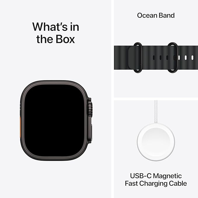 ساعت هوشمند اپل مدل Ultra 2 Black Titanium Case Ocean Band 49mm